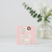 Carte D'accompagnement Blush Pink Postpartum Doula Professional Design (Debout devant)