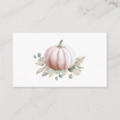 Carte D'accompagnement Blush Pumpkin Fall Baby Shower Diaper Raffle Card (Dos)