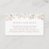 Carte D'accompagnement Blush Rose Baby Breath Books for Baby insert card (Devant)