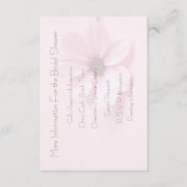 Carte D'accompagnement Blush Rose Cosmos Floral Script Enterrement de Vie (Dos)