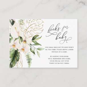 Carte D'accompagnement Blush Rose Floral Greenery Livres Fille Pour Bébé