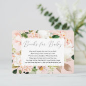 Carte D'accompagnement Blush rose rose rose fleurons de printemps livres  (Debout devant)