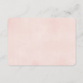Carte D'accompagnement Blush rose rose rose fleurons de printemps livres  (Dos)