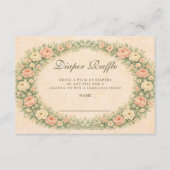 Carte D'accompagnement Blush Sage Rose Garden Diapper Raffle (Devant)
