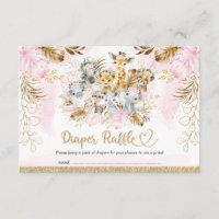 Blush Tropical Safari Baby shower Déchets Raffle