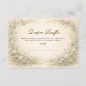 Carte D'accompagnement Blush Yellow Wildflower Diapper Raffle (Devant)