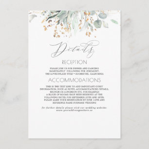 Carte D'accompagnement Bohème Aquarelle Verdure Information Mariage