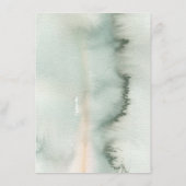 Carte D'accompagnement Bohème Aquarelle Verdure Information Mariage (Dos)