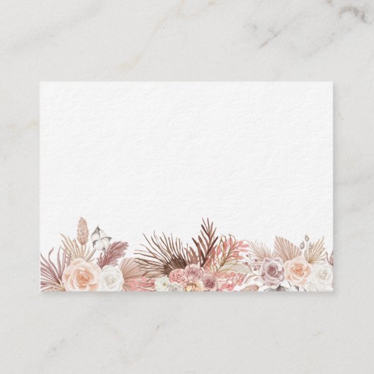 Carte D'accompagnement Bohème Floral Mariage Honal Fund QR Code (Dos)