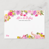 Carte D'accompagnement Bohème rose roses conseils de graduation (Devant)