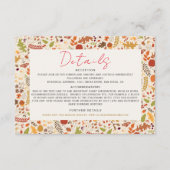 Carte D'accompagnement Bohème séché Rustique Floral Automne Falls Mariage (Devant)