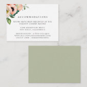 Carte D'accompagnement Bohemian Blooms Mariage Hébergements (Devant / Derrière)
