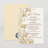 Carte D'accompagnement Bohemian, botanical style Enclosure (Devant / Derrière)