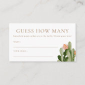 Carte D'accompagnement Bohemian Cactus Devine Combien De Cardsa (Devant)