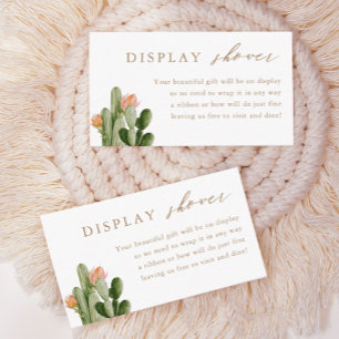 Carte D'accompagnement Bohemian Cactus Display Douche Insertion