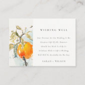 Carte D'accompagnement Boho Abstrait Orange Mariage Wishing well (Devant)