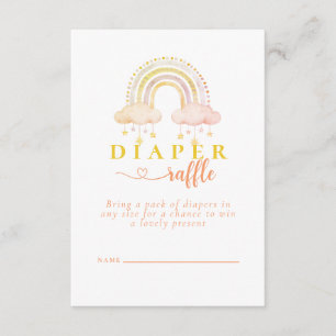 Carte D'accompagnement Boho Aquarelle Arc-en-ciel Baby shower de couches