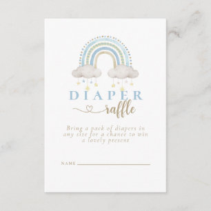 Carte D'accompagnement Boho Aquarelle Arc-en-ciel Baby shower de couches