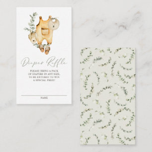 Carte D'accompagnement Boho Aquarelle Baby Overalls Jeu de Raffle de couc