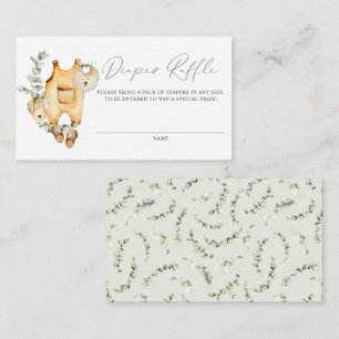 Carte D'accompagnement Boho Aquarelle Baby Overalls Jeu de Raffle de couc