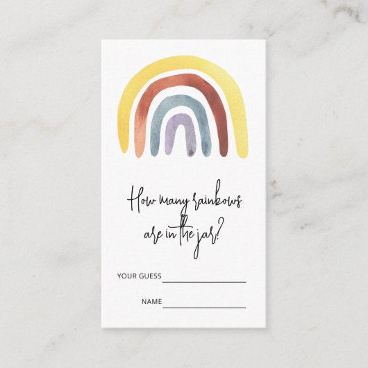 Carte D'accompagnement Boho Aquarelle Combien d'arcs-en-ciel sont dans le (Devant)