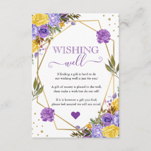 Carte D'accompagnement Boho Aquarelle Fleurs de printemps Wishing well