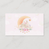 Carte D'accompagnement Boho Aquarelle Lapin Baby shower Déchets Raffin (Dos)
