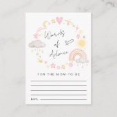 Carte D'accompagnement Boho Arc-en-ciel Aquarelle bébé fille douche (Devant)