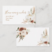 Carte D'accompagnement Boho Arch Citrouille blanc Combien d'Undies (Devant / Derrière)