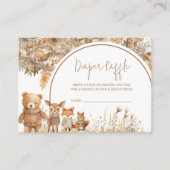 Carte D'accompagnement Boho Arch Fall Woodland Animaux Déchets Raffle (Devant)