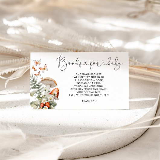 Carte D'accompagnement Boho automne bois livres de champignons pour bille