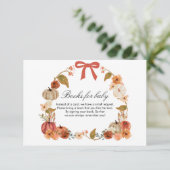 Carte D'accompagnement Boho Automne Citrouille Babyshower (Debout devant)