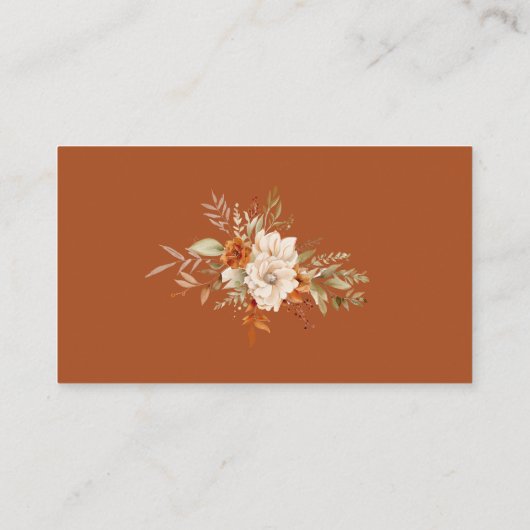 Carte D'accompagnement Boho automne comme le ventre de maman est gros (Dos)