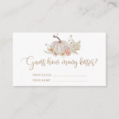 Carte D'accompagnement Boho automne devinez combien de baisers jeux de ma (Devant)