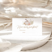 Carte D'accompagnement Boho automne devinez combien de citrouilles