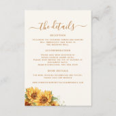 Carte D'accompagnement Boho autumn fall floral wedding guest details (Devant)