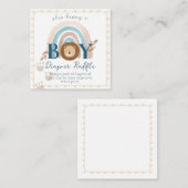 Carte D'accompagnement Boho Baby Boy Lion Cub Déchets Raffle (Devant / Derrière)