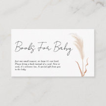 Boho Baby Shower Livre Demande Herbe des Pampas