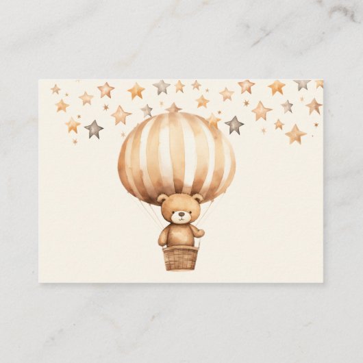 Carte D'accompagnement Boho Bearly Wait Beige Bear Books for Baby shower (Dos)