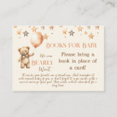 Carte D'accompagnement Boho Bearly Wait Beige Bear Books for Baby shower (Devant)