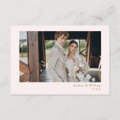 Carte D'accompagnement Boho Beige Neutre Mariage RSVP Qr Code (Dos)