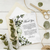 Carte D'accompagnement Boho Berry Wreath Merci Mariage vert
