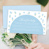 Carte D'accompagnement Boho bleu clair livre pour bébé garçon douche