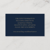 Carte D'accompagnement Boho Blooms | Dark Rustic Navy et Red Website (Dos)