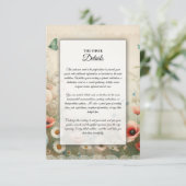 Carte D'accompagnement Boho Blooms et Vintage Vows Mariage (Debout devant)