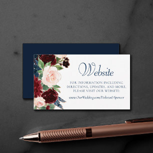 Carte D'accompagnement Boho Blooms   Site Web de la Marine Russe Bourgogn