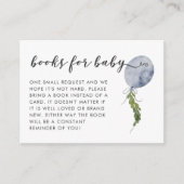 Carte D'accompagnement Boho Blue Balloon Baby shower Demande de réservati (Devant)
