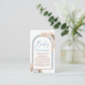 Carte D'accompagnement Boho Blue Boy Pampas Grass Books for Baby Card (Debout devant)