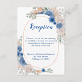 Carte D'accompagnement Boho Blue Pampas Grass Mariage Réception (Devant)