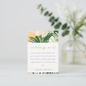 Carte D'accompagnement Boho Blush Green Tropical Palm Wishing well (Debout devant)